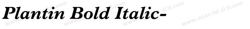 Plantin Bold Italic字体转换
